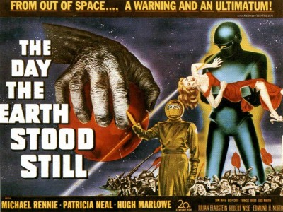 to highlight a 1951 science fiction movie that serves as an example of the meaning of being a sanctified stranger in the world.